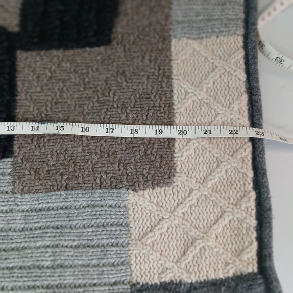 Vintage Bedo 95%Lambwool Patchwork Sweater - Gray, Brown, Black - Picture 11 of 11